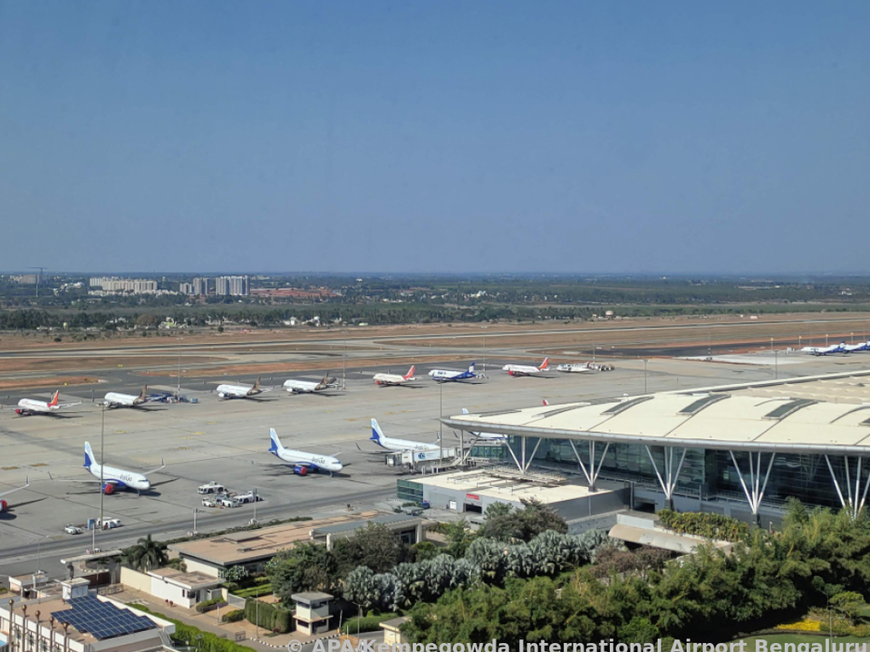 Der Flughafen Bengaluru der indischen Millionenstadt Bangalore