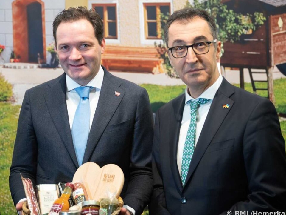 Landwirtschaftsminister Norbert Totschnig bei Deutschlands Agrarminister Cem Özedmir