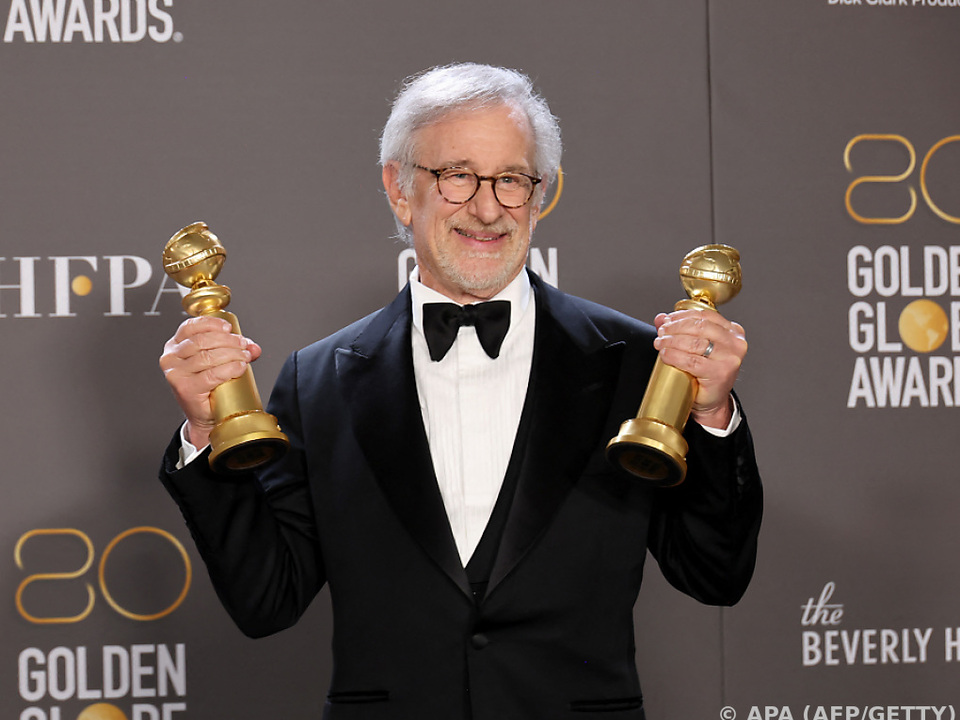 Spielberg mit seinen Trophäen