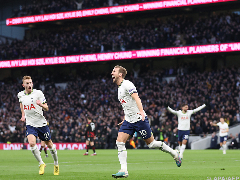 Harry Kane erzielte seinen 267. Treffer für Tottenham