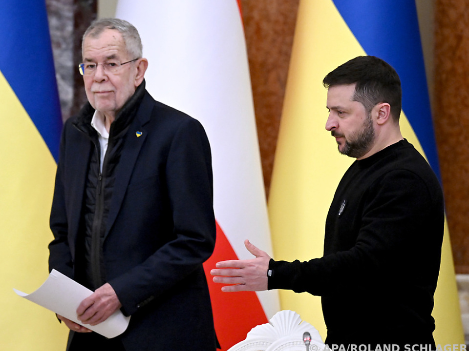 Van der Bellen mit seinem ukrainischen Amtskollegen Selenskyj