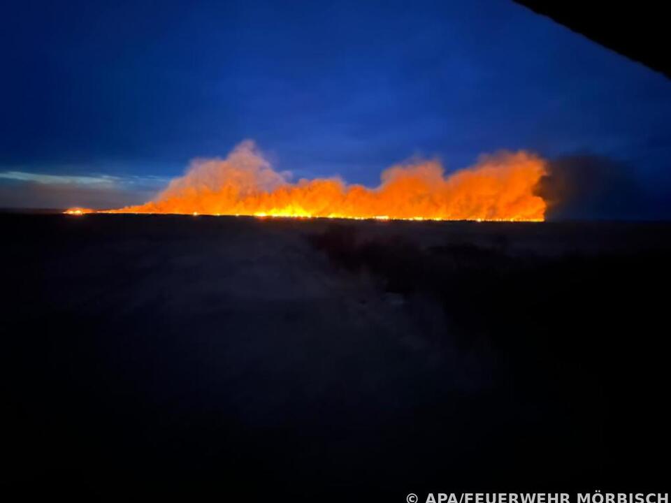 Feuer am Neusiedler See brach kurz nach Mitternacht aus