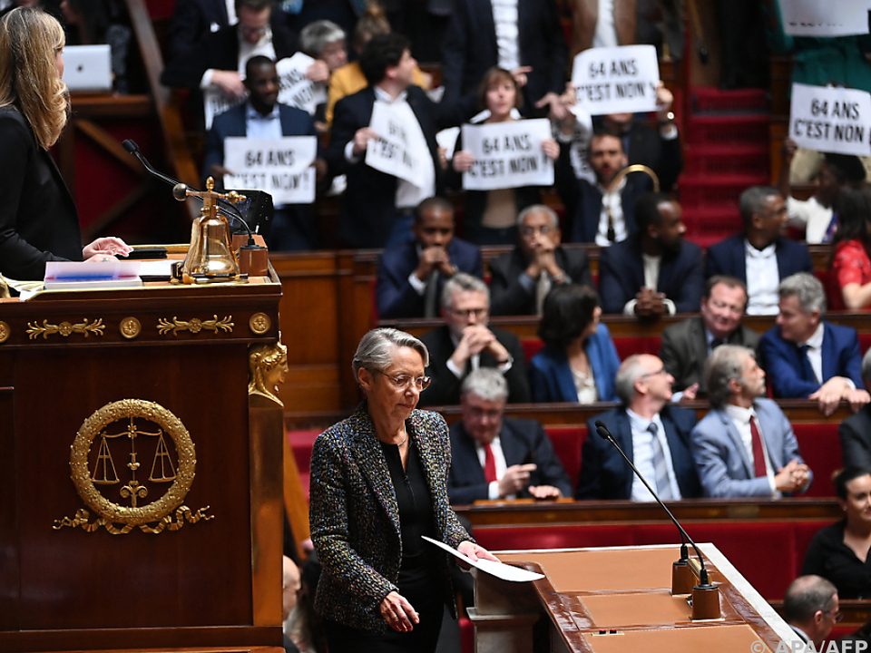 Proteste im Pariser Parlament