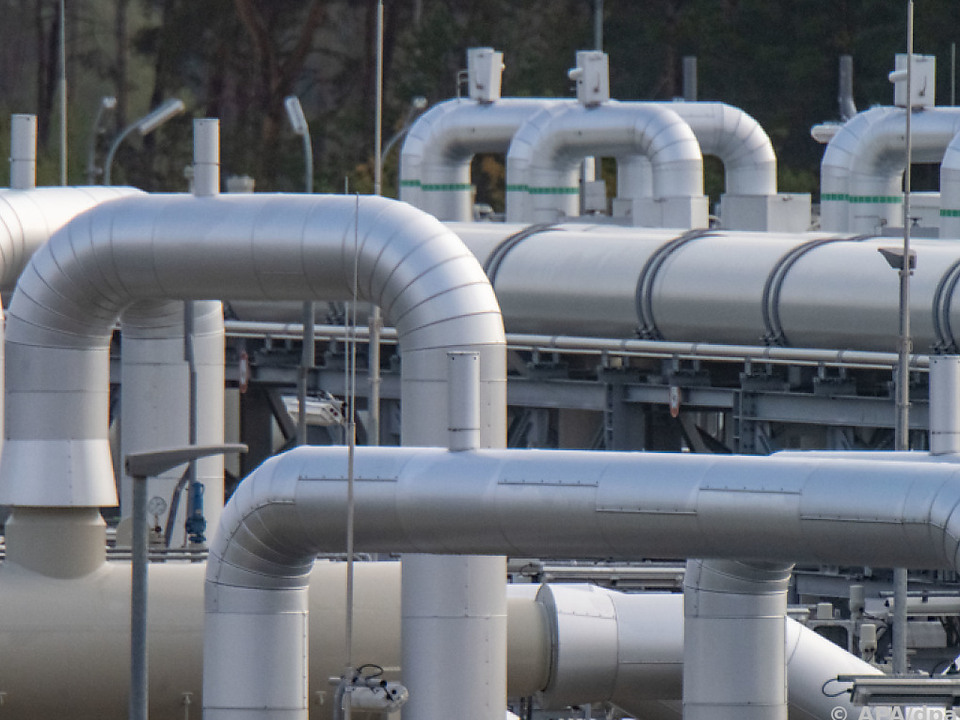 Rohrsysteme in deutscher Gasempfangsstation der Nord Stream 2