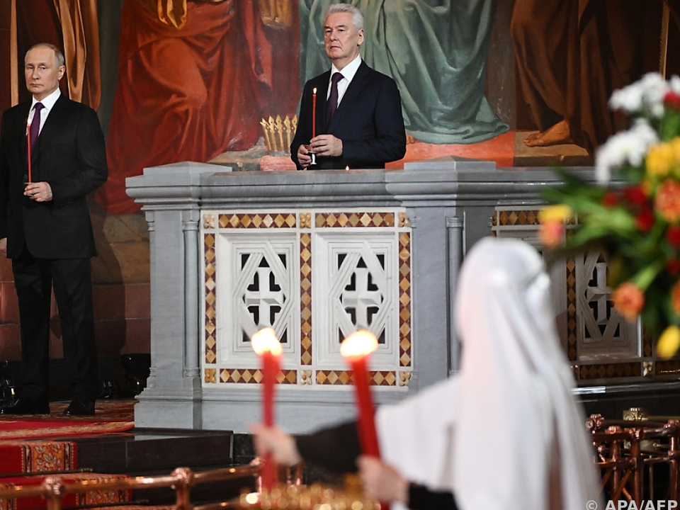 Putin feiert in Moskau orthodoxes Osterfest