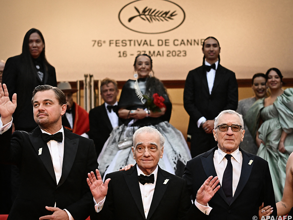 Größen auf dem roten Teppich: Di Caprio, Scorsese und de Niro