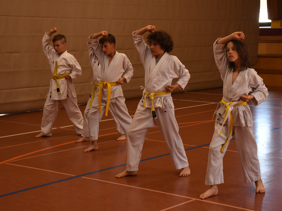 Karate Kids bei der Gürtelprüfung (1)