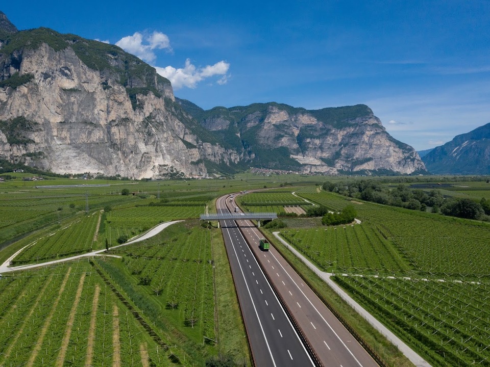 L\'autostrada del Brennero corre lungo 314 chilometri