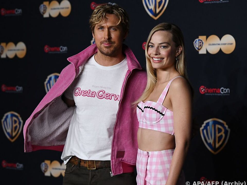 Ryan Gosling und Margot Robbie bei einem Promo-Auftritt im April
