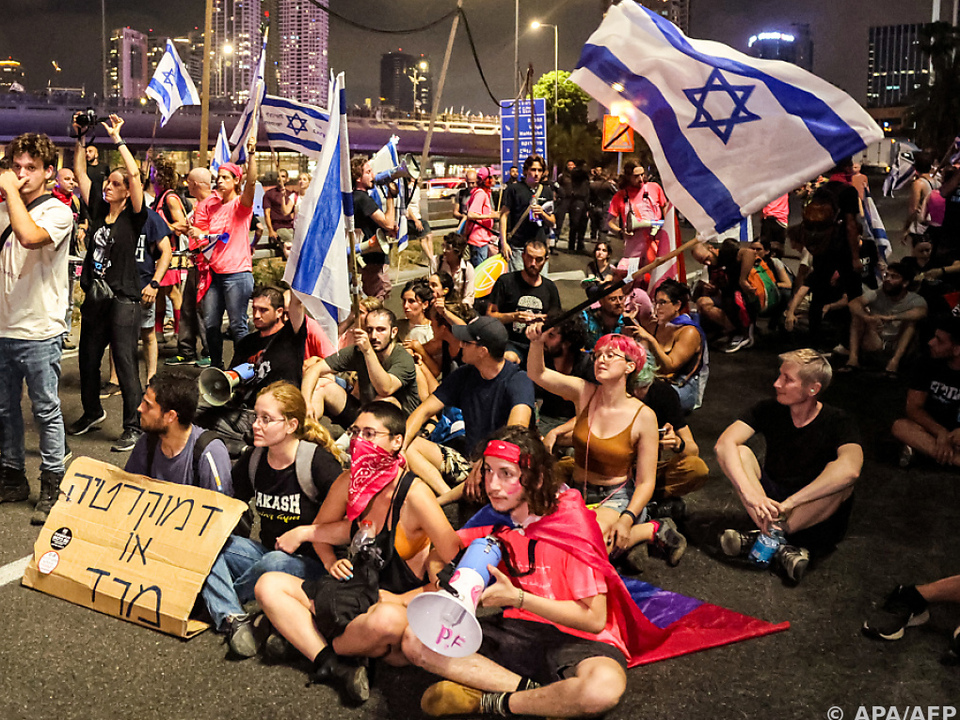 Proteste gegen Justizreform in Israel: Demo in Tel Aviv