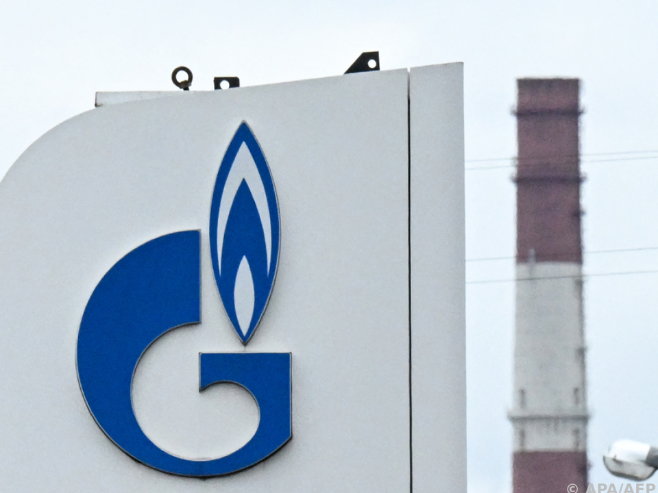 Logo des russischen Gaskonzern Gazprom