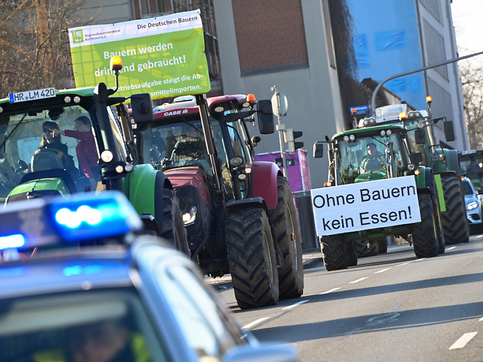 Bauernproteste in Deutschland stehen vor nehem Höhepunkt am Montag