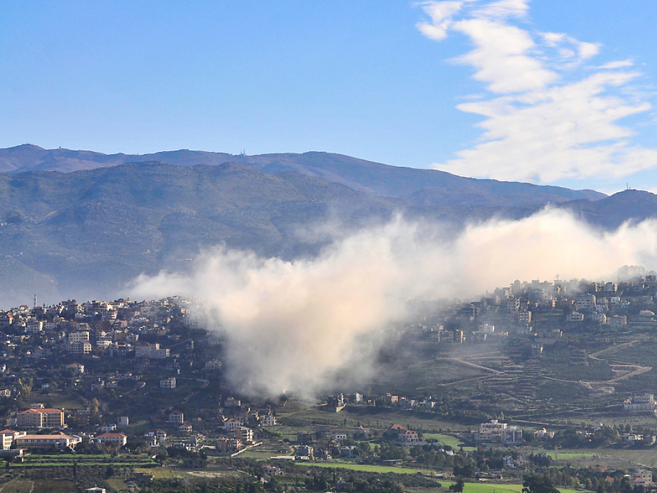 Rauch steigt auf im Süden des Libanon