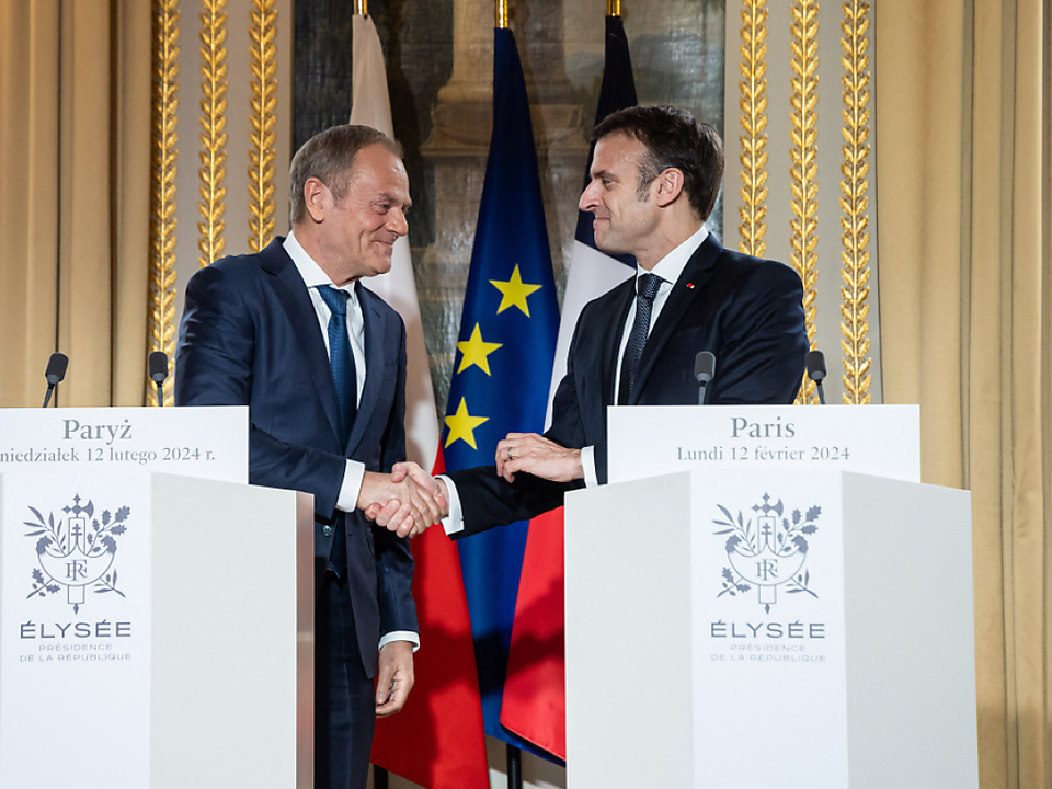 Macron empfing Tusk in Paris