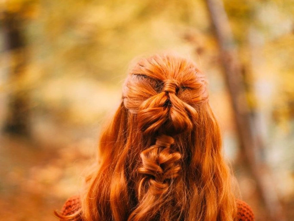 Rote Haare Wald Herbst