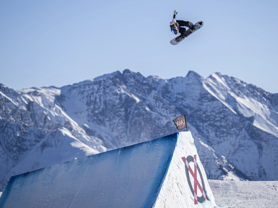 Eindruck von den Laax Open - Snowboard-Weltcupbewerb im Jänner 2025