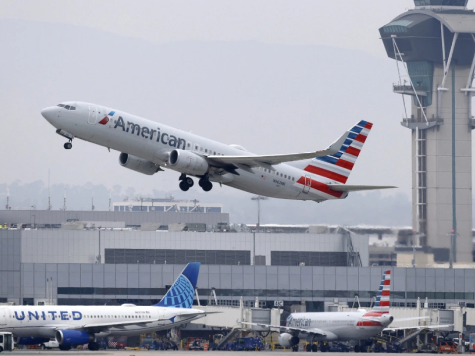 American-Airlines-Jet in Los Angeles dieser Tage