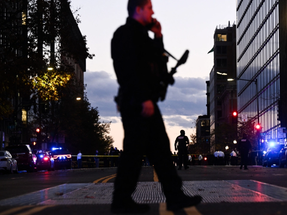 Polizei sichert den Tatort ab
