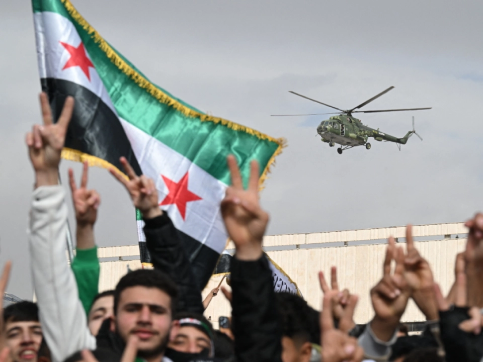 Feiern zum Jahrestag des Umsturzes in Syrien