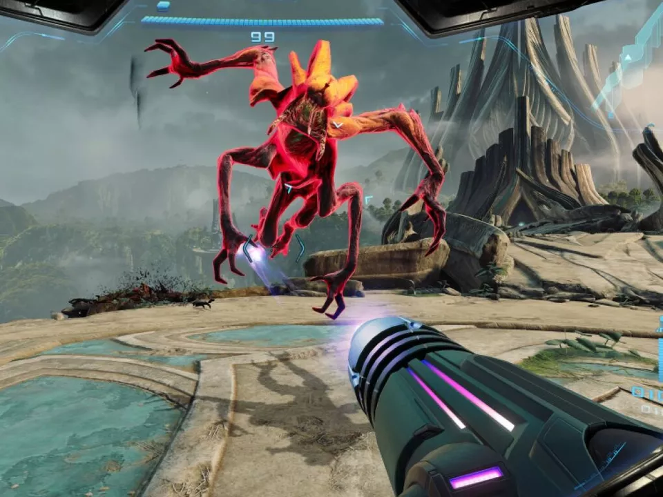 Mit dem Blaster müssen zahllose Gegner ausgeschaltet werden