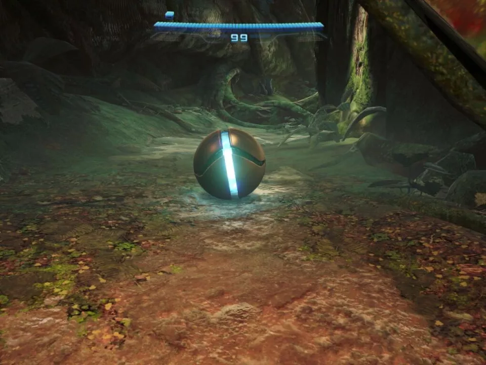 Im Morph-Ball-Modus kann sich Samus Aran zu einer Kugel formen