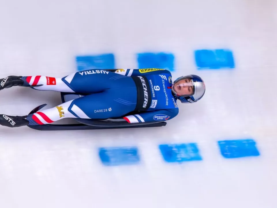 Hannah Prock auf dem Weg zu ihrem ersten Weltcupsieg