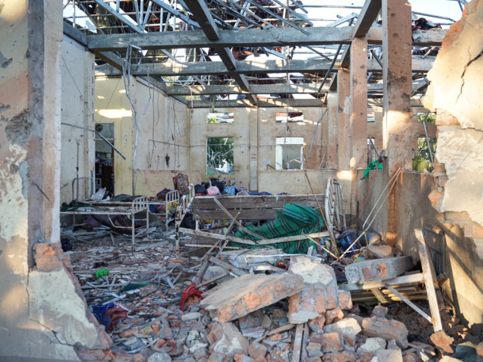 Krankenhaus ist völlig zerstört