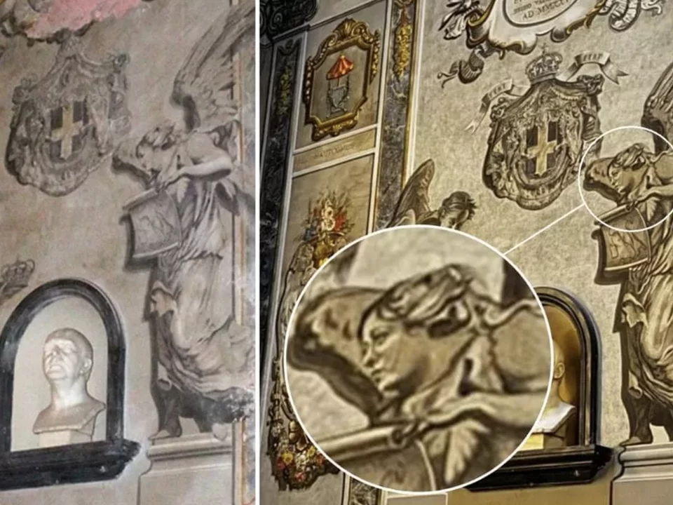 Engel mit Meloni-Gesicht