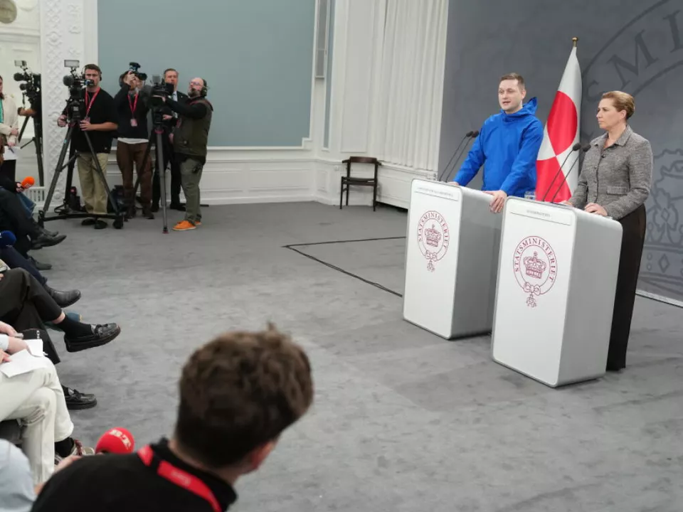 Gemeinsame Pressekonferenz von Nielsen und Frederiksen in Kopenhagen