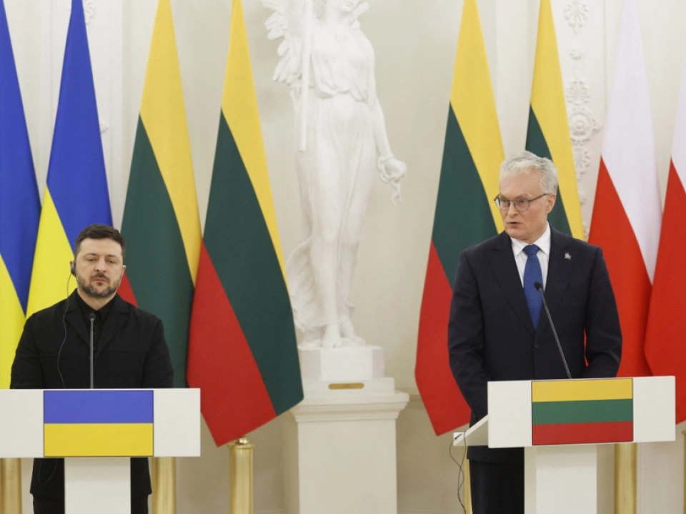 Präsidenten Selensky (Ukraine) und Nauseda (Litauen)