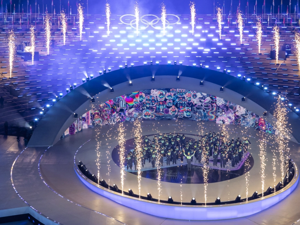 Die Arena von Verona erstrahlt im olympischen Glanz