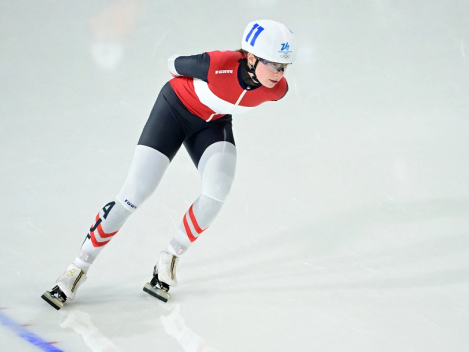 Jeannine Rosner auf dem Weg zum Sieg im Zwischensprint des Finales