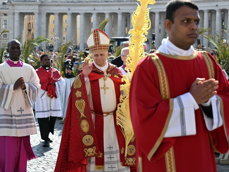 Papst zelebriert im Vatikan Messe zum Palmsonntag