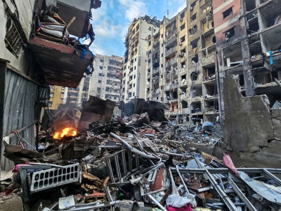 Zerstörung in Beirut am Tag nach einem israelischen Luftangriff