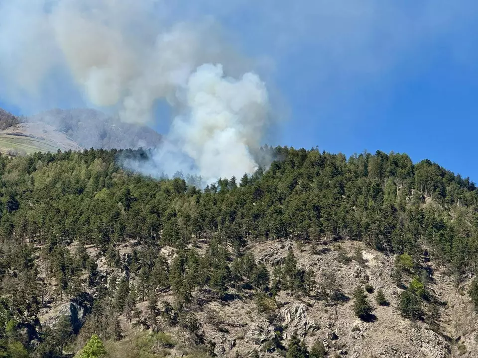 Waldbrand oberhalb von Schlanders: Feuerwehren im Großeinsatz – VIDEO