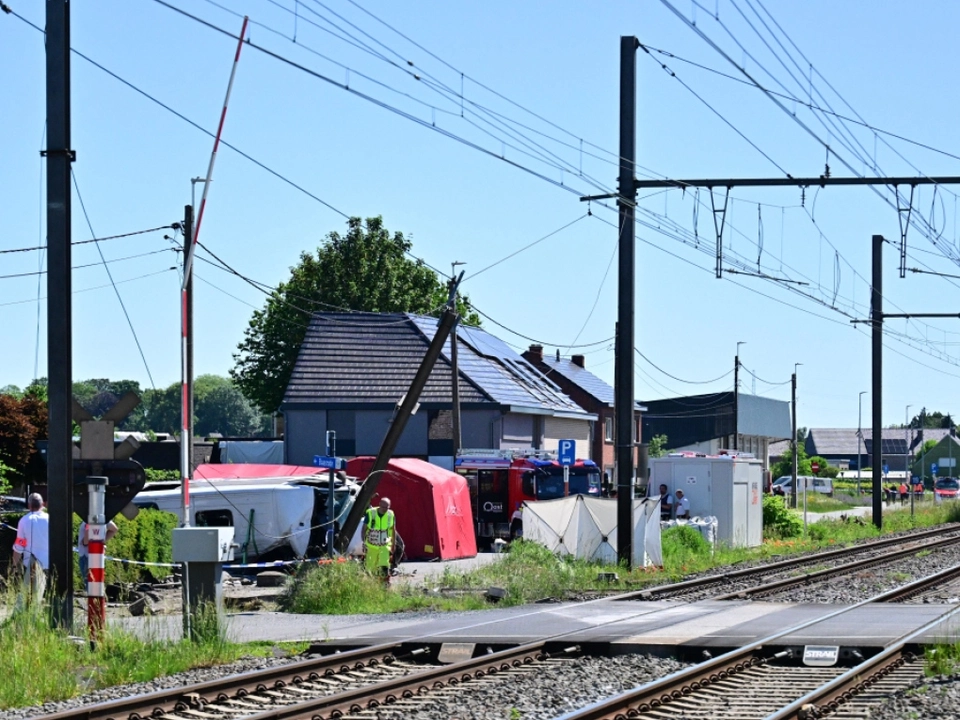 Ort des Zusammenstoßes bei der Gemeinde Buggenhout