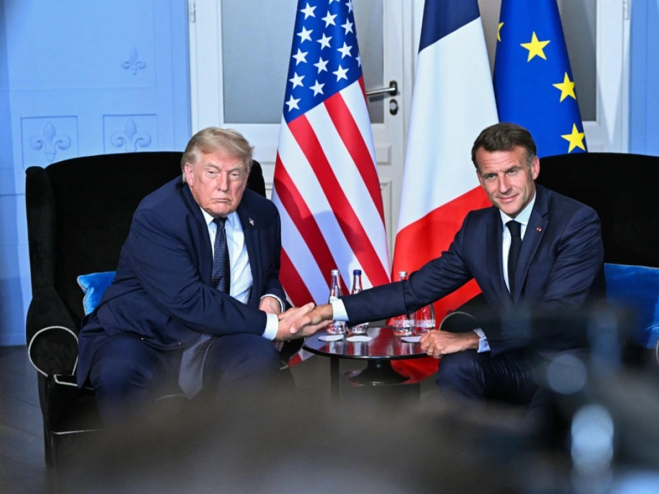 Trump bei Macron in Evian