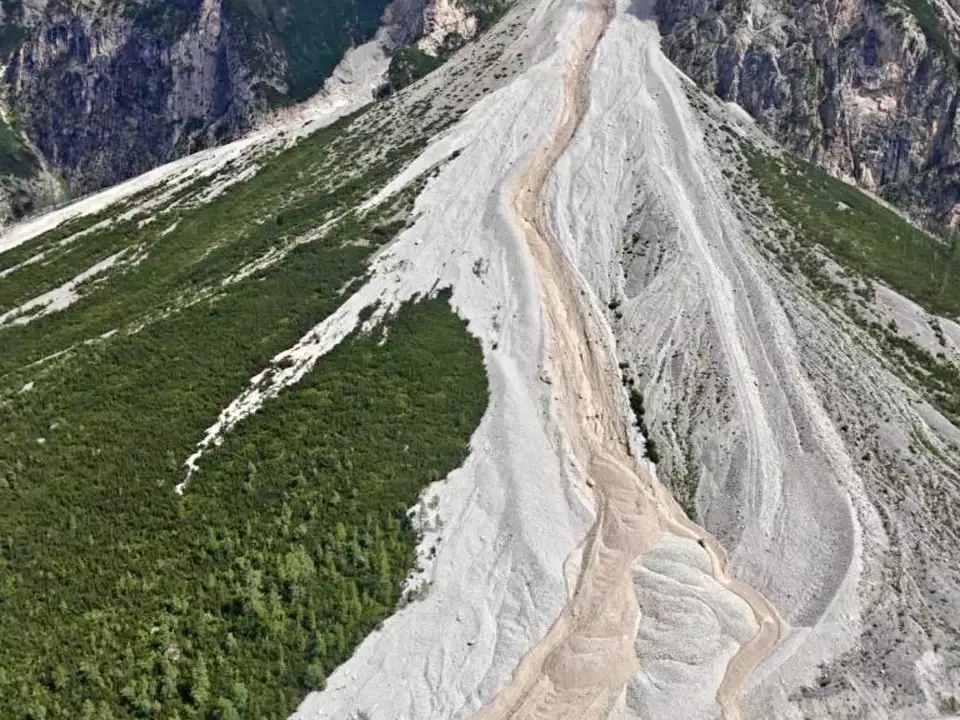 Gerölllawine südtirol dolomiten