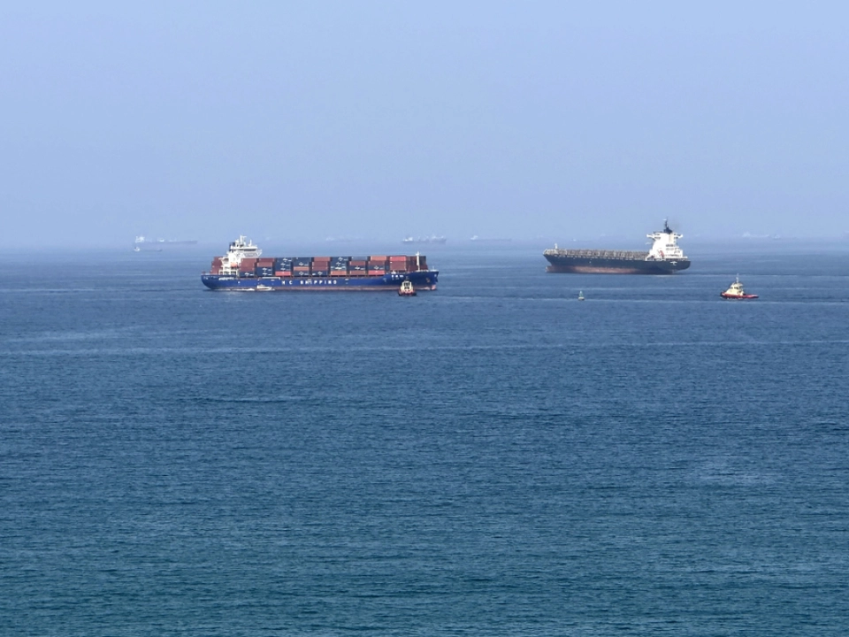 Containerschiffe in der Straße von Hormuz