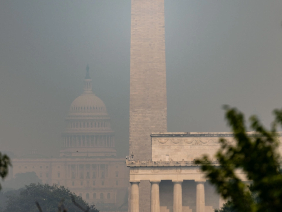 Der Rauch der Waldbrände ist auch in Washington zu sehen