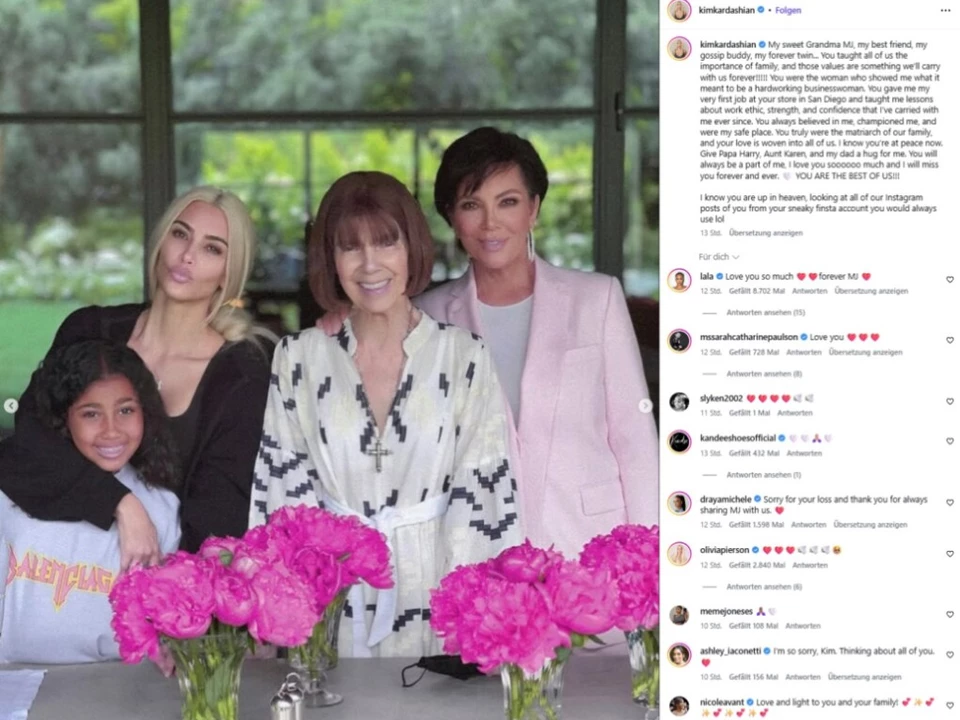 Kim Kardashian postete auf Instagram Familienfotos