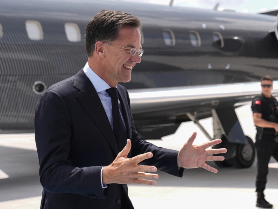 NATO-General General Mark Rutte bei seiner Ankunft in Ankara