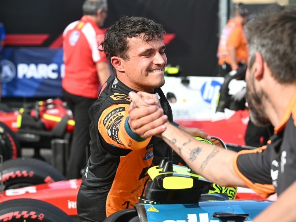 Norris durfte sich zu seiner ersten Saison-Pole gratulieren lassen
