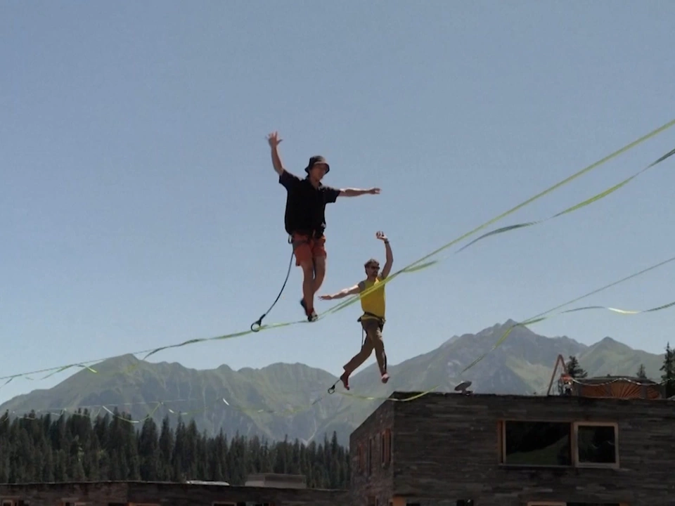 Sprint-WM auf der Slackline