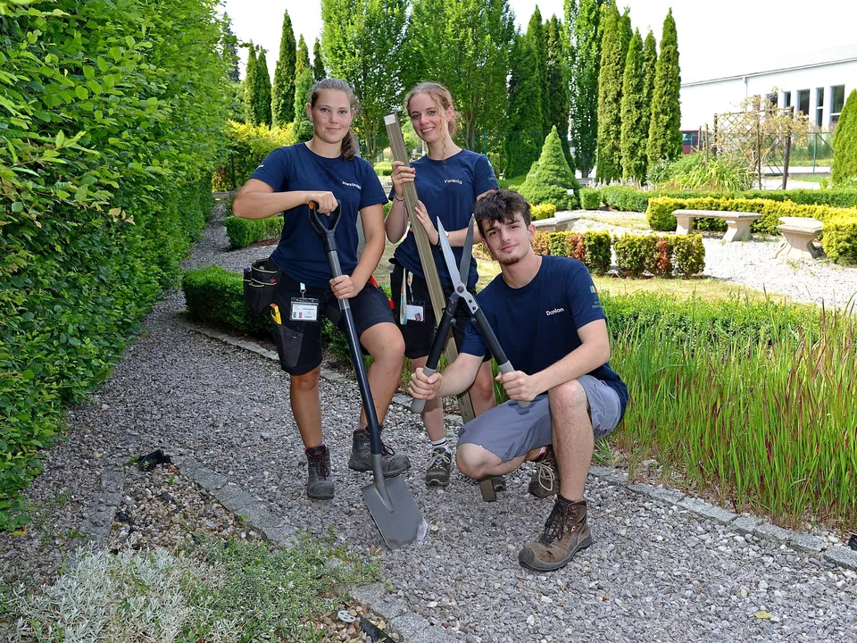 Team Italy 2 v.l.n.r Alexandra Pöhl, Valeria Scrinzi und Damian Wierer