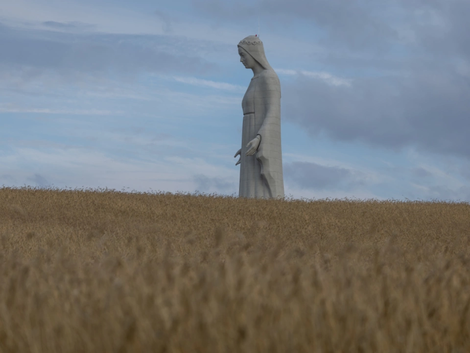 55 Meter hohe Marienstatue in polnischem Dorf Konotopie