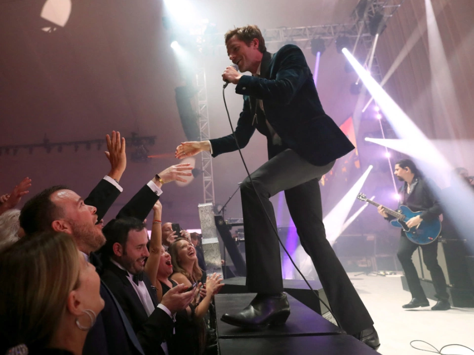 Brandon Flowers on stage