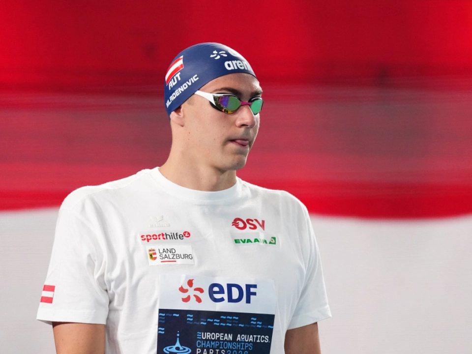 Für Luka Mladenovic wurde es im über 50 m Brust EM-Rang 16