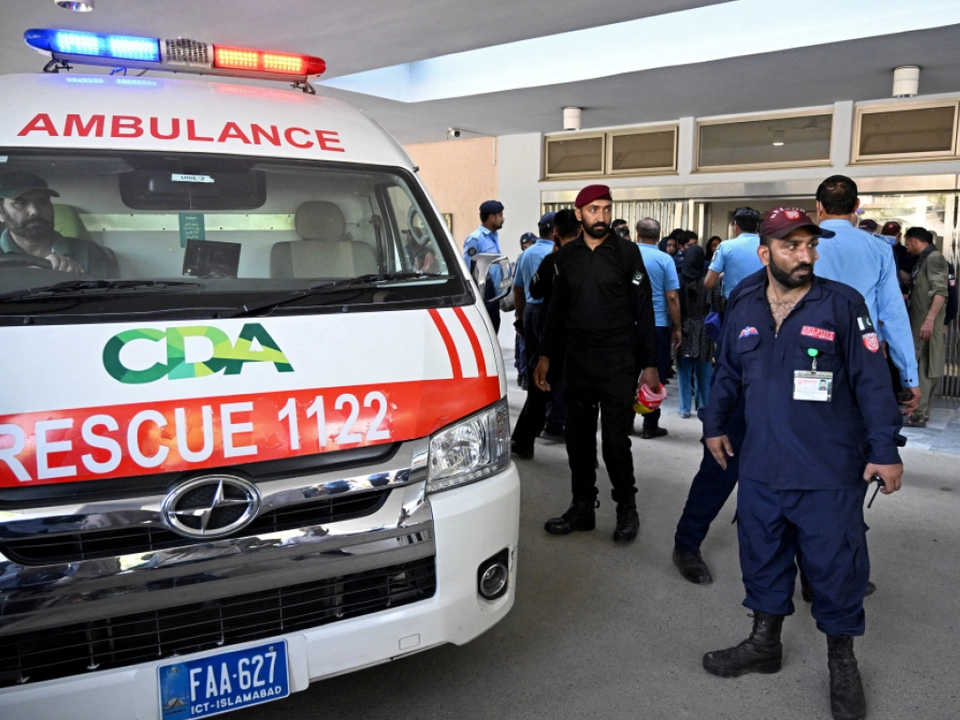 Im Pakistan Institute of Medical Sciences brach ein Brand aus
