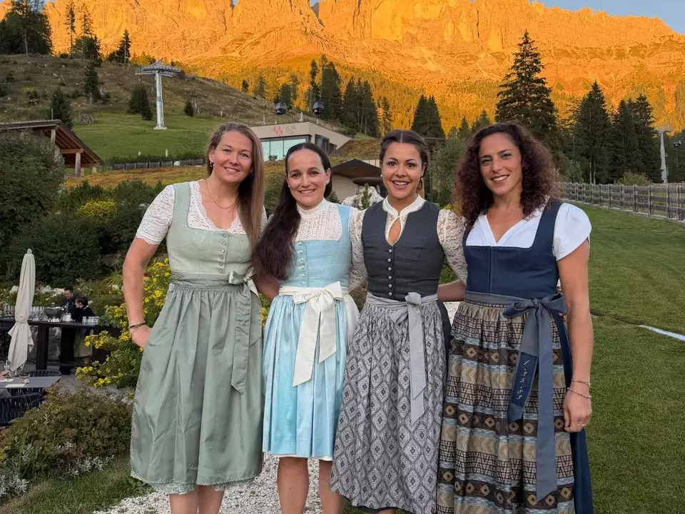 Federica Brignone am Karersee dolomiten südtirol
